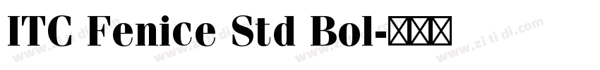 ITC Fenice Std Bol字体转换